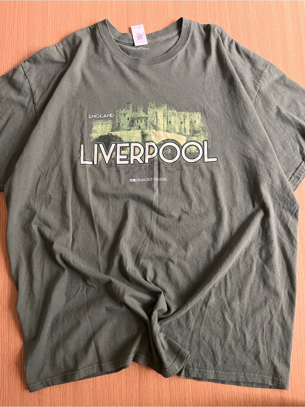 Liverpool Graphic Tee in Olive Green